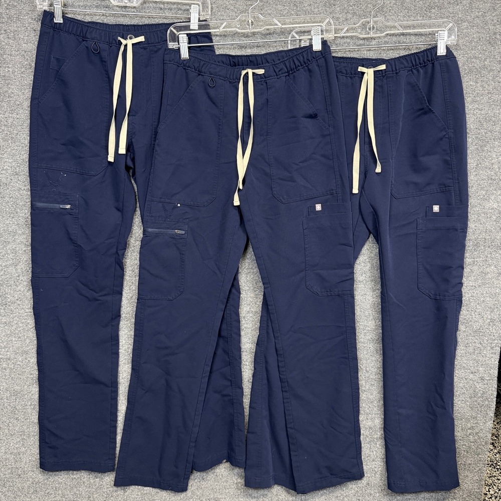 Lot of 3 Figs Size XS Cairo Cargo Scrub Pants Navy Technical Collection PO#3639